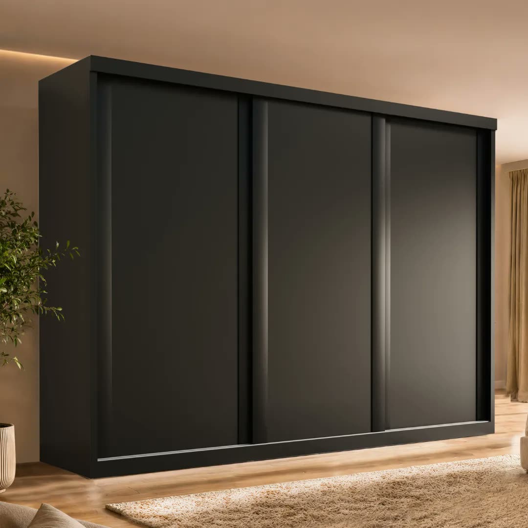 foto de Guarda Roupa Casal Sevilha 3 Portas  Correr 6 Gavetas