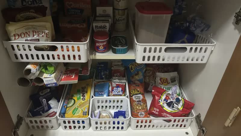 foto de Cesto Decorativo Caixa Organizadora Cozinha Casa - Kit Com 4