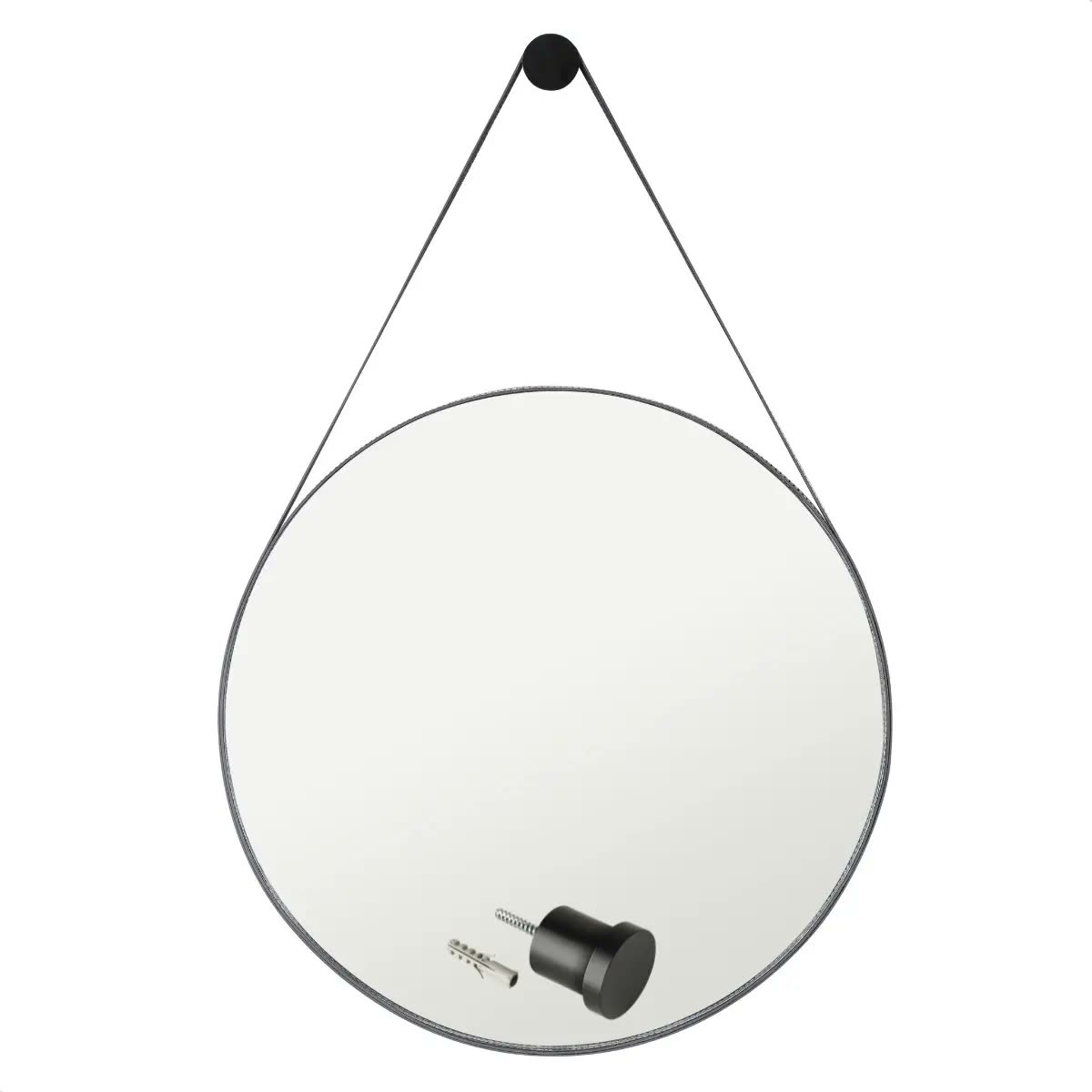 Espelho Para Banheiro Decorativo Redondo 60cm Com Suporte