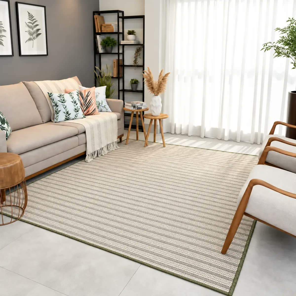 foto de Tapete Sala Sisal 2,50x2,00 Quarto Sala Loja Decoração