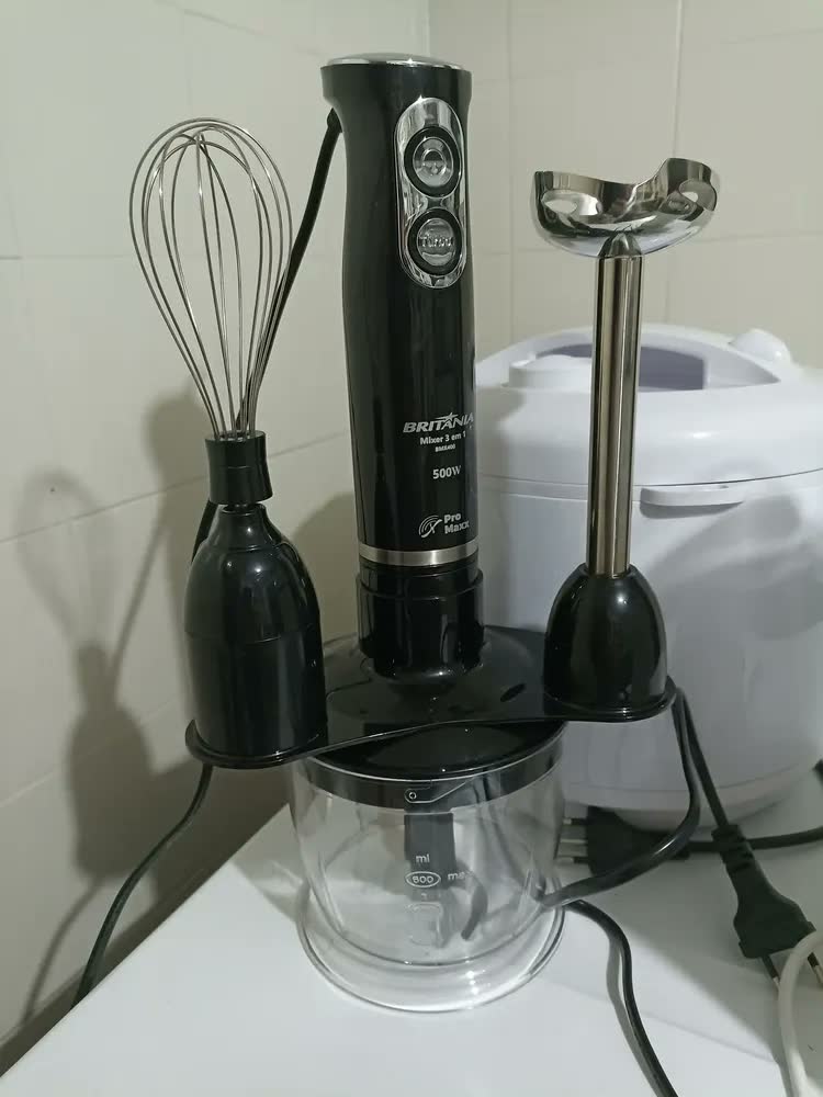 foto de Mixer Bmx400p 3 Em 1 500w Cor Preto Britânia 110v Preto