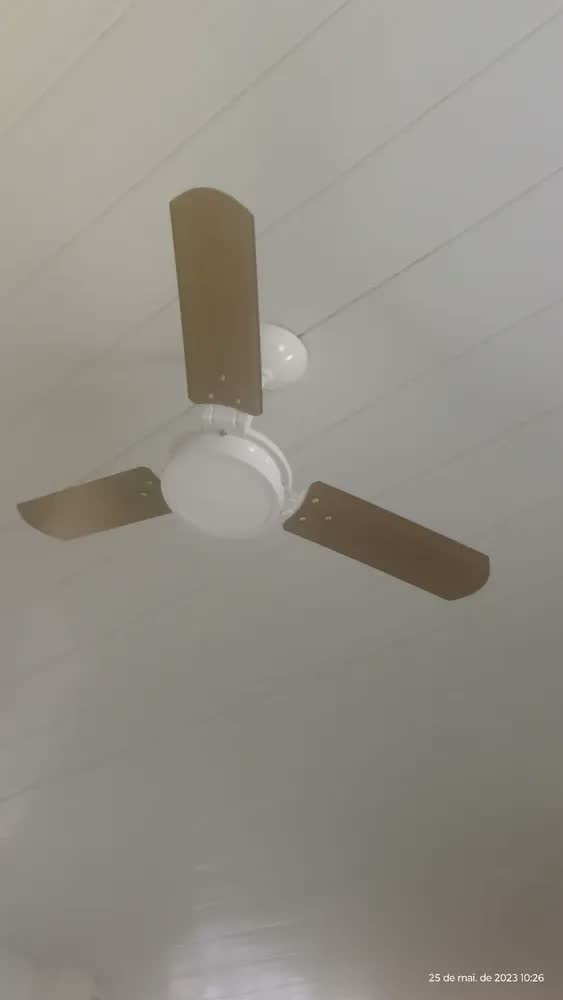foto de Ventilador de Teto Ventex Valen LED 3 Pás Branco Silencioso