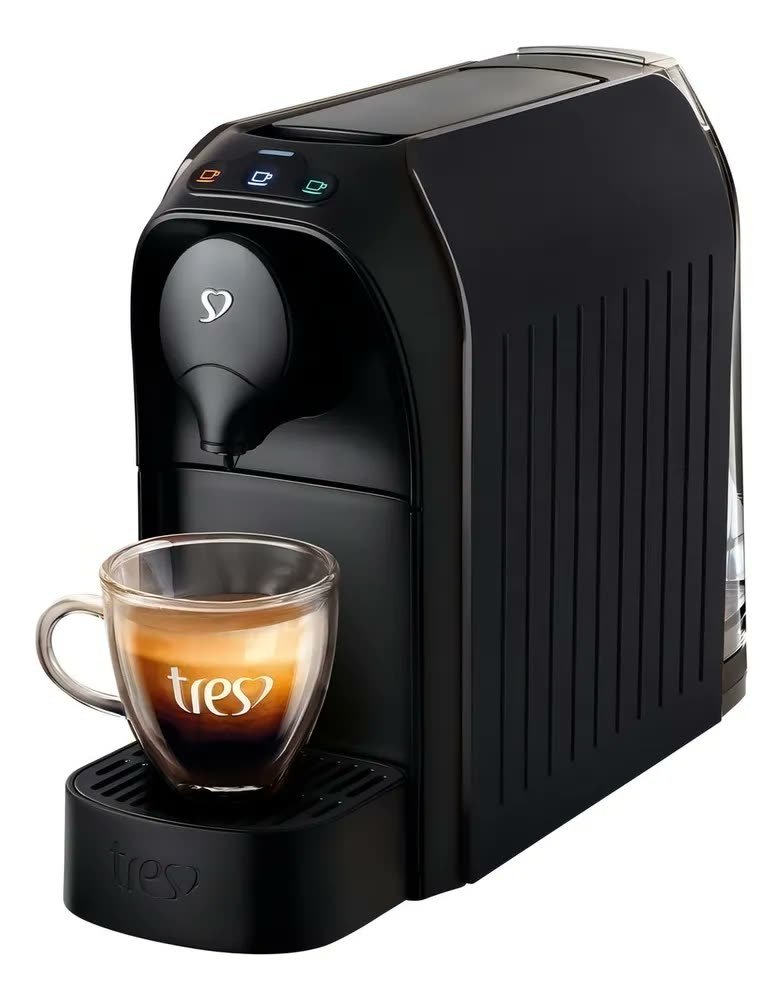 Cafeteira Passione Automática Multipressão Três Corações Preto Brilhante