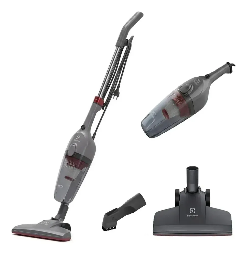 Aspirador de Pó Vertical Electrolux 1450W STK15 com Fio Portátil de Mão 2 em 1 e 1,6 Litros de capacidade com Filtro Hepa Cinza-escuro