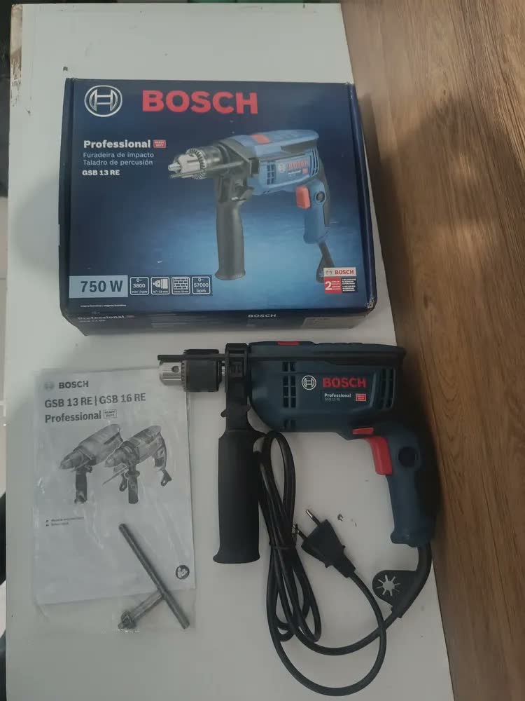 foto de Furadeira De Impacto Parafusadeira 1/2 750w Gsb 13 Re Bosch