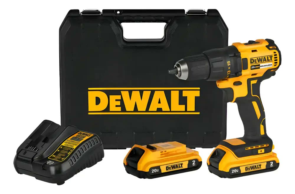 Furadeira e Parafusadeira DEWALT DCD7771D2 Com Carregador Bivolt, 2 Baterias 2 Ah