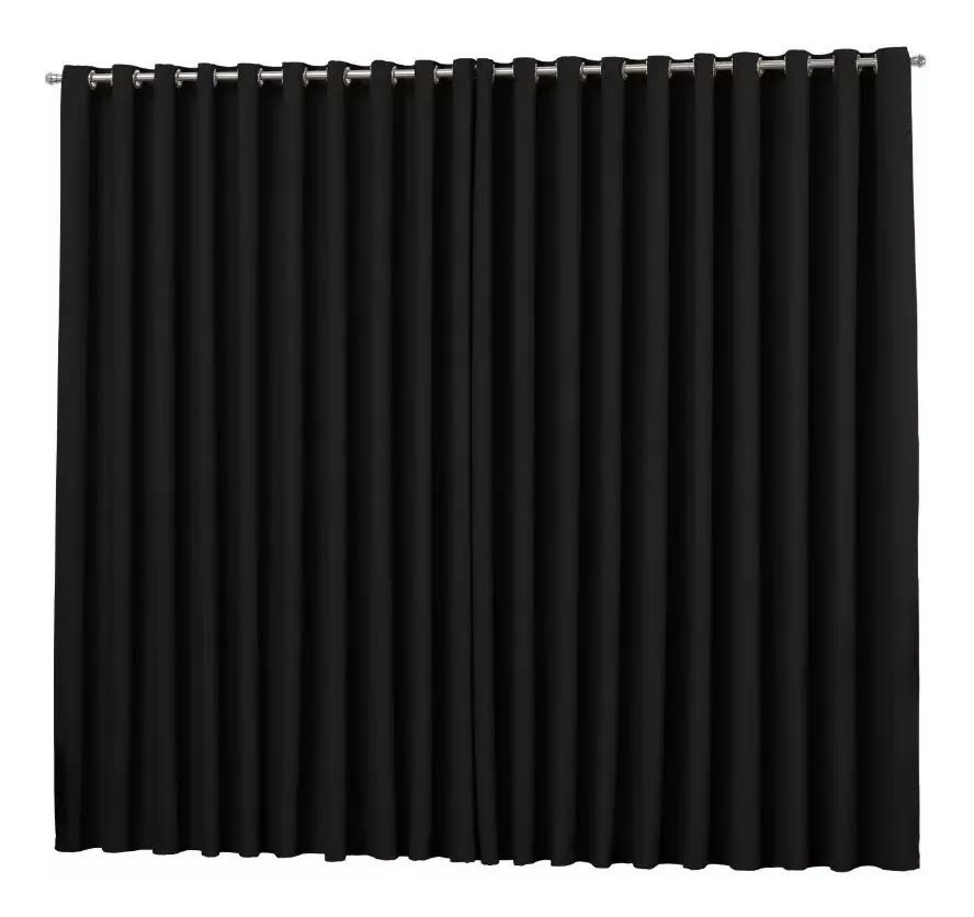 Cortina Blackout Em Tecido Quarto Sala 2,80x2,30 Corta Luz