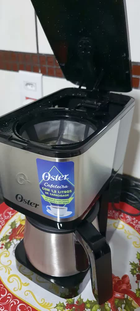 foto de Cafeteira Elétrica 1,2 Litros Ocaf650 Com Jarra Inox Cor Preto Oster 127V