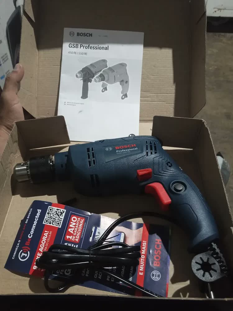 foto de Furadeira De Impacto Bosch Gsb 550 Re 1/2