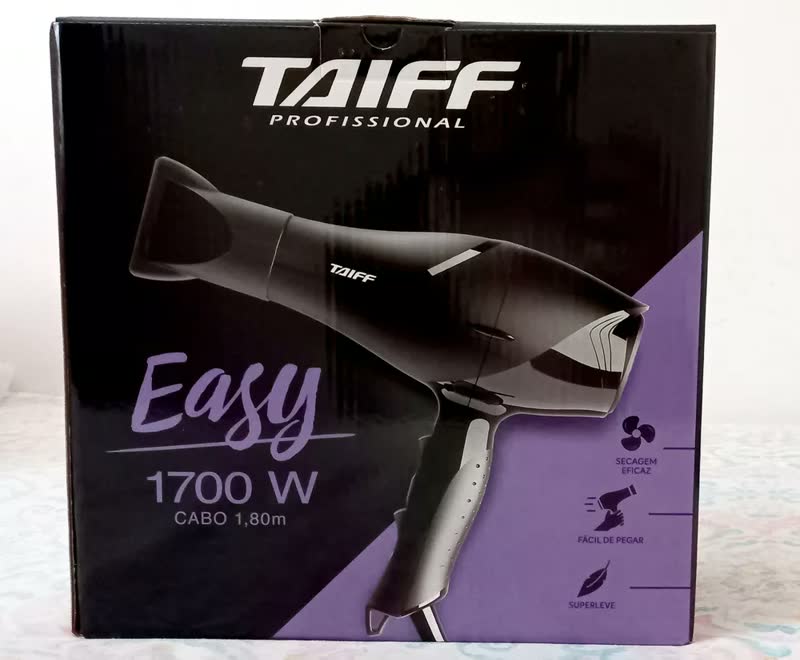 foto de Secador De Cabelos Motor Ac Profissional Easy 1700w Taiff Preto