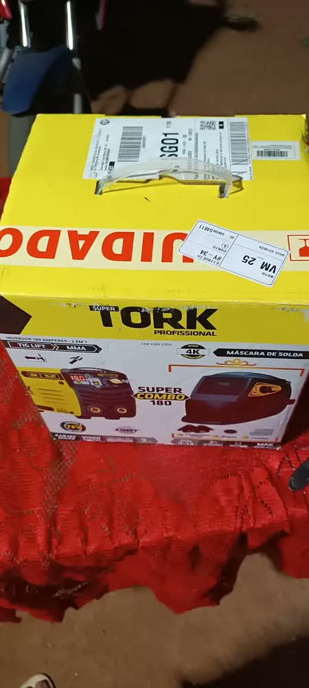 foto de Inversora Solda Kab 180 M Mma Tig Mascara Automatica Cor Amarelo/Preto