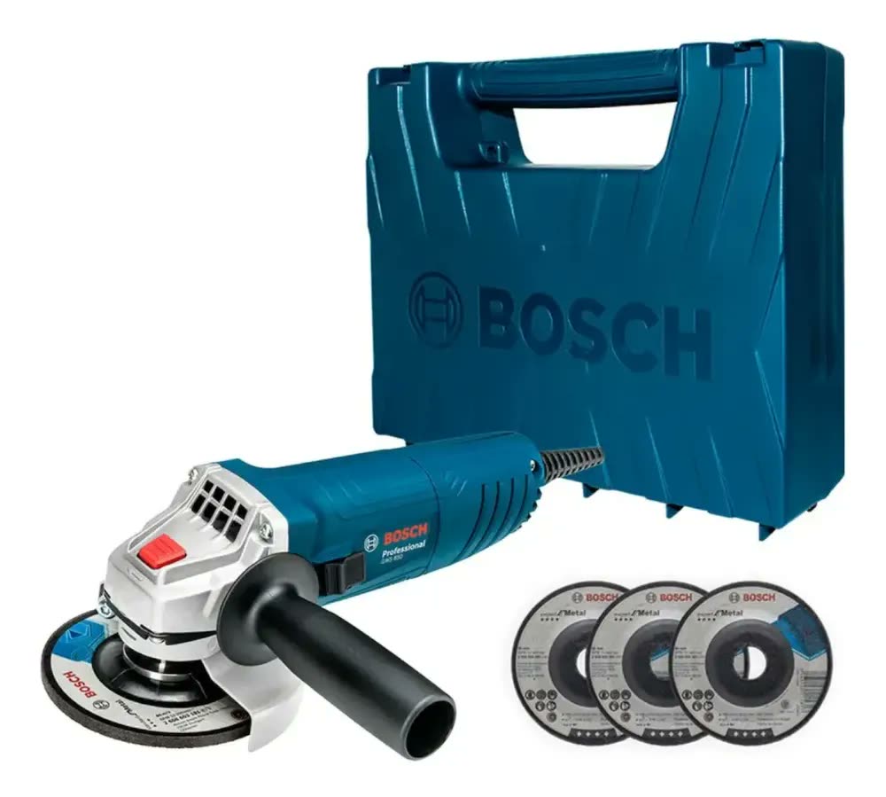 Esmerilhadeira Angular 850w GWS-850 Azul Bosch Mais 3 discos