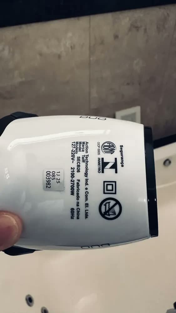 foto de Secador De Cabelos Taiff Unique Duo Preto e Branco 2700W Automático