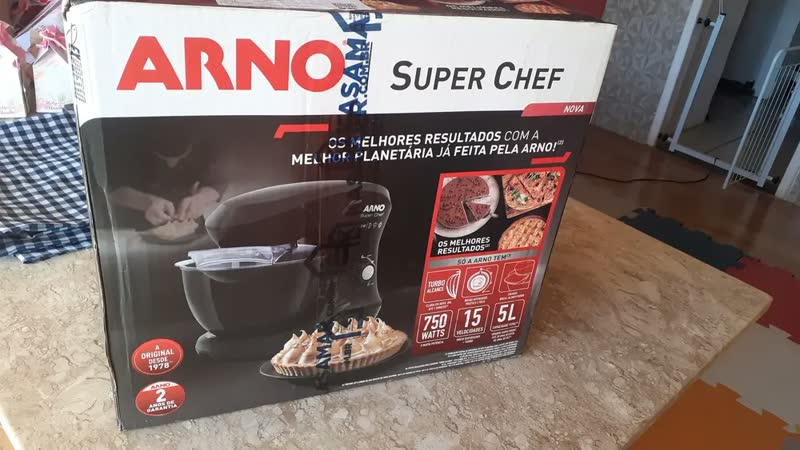foto de Batedeira Planetária Arno Super Chef 750w 5l Branca Km00