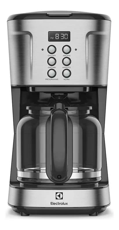 Cafeteira Elétrica Electrolux Digital 38 Xícaras Experience Programável com Timer Cor Inox ECM30
