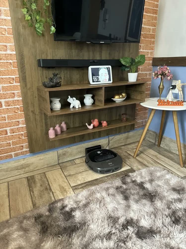 foto de Robô Aspirador De Pó Wap Robot Wconnect Wifi Alexa E Google Preto