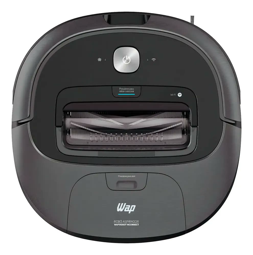Robô Aspirador De Pó Wap Robot Wconnect Wifi Alexa E Google Preto