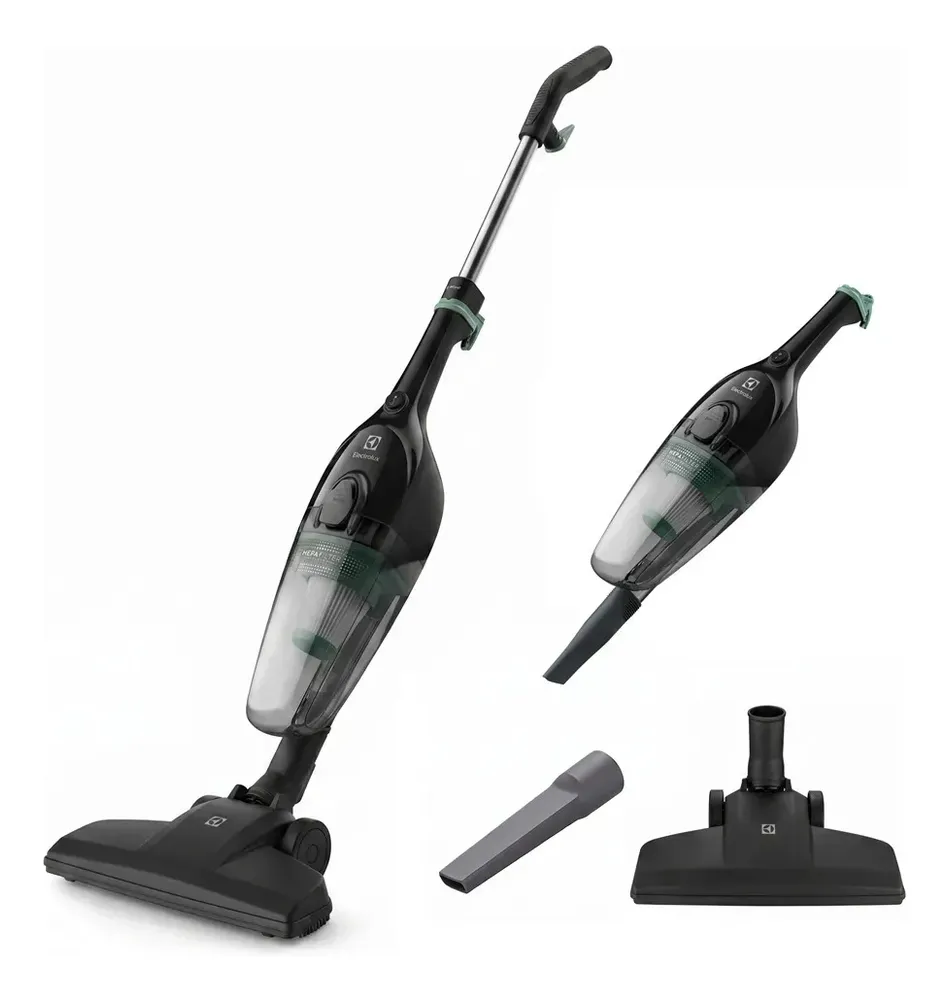 Aspirador de Pó Vertical Electrolux 1.100W cabo de 5m portátil de mão 2 em 1 potente com capacidade 1,2L filtro HEPA preto