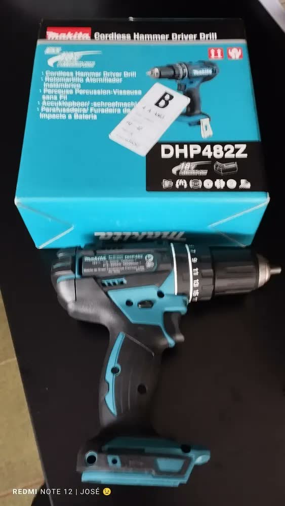 foto de Furadeira Parafusadeira De Impacto DHP482Z Makita Sem bateria