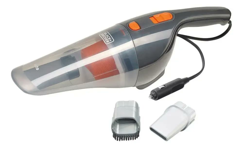 Aspirador de Pó Elétrico e Portátil Black Decker, Modelo BDCV370, Ideal para Automóveis com Ação Ciclônica,