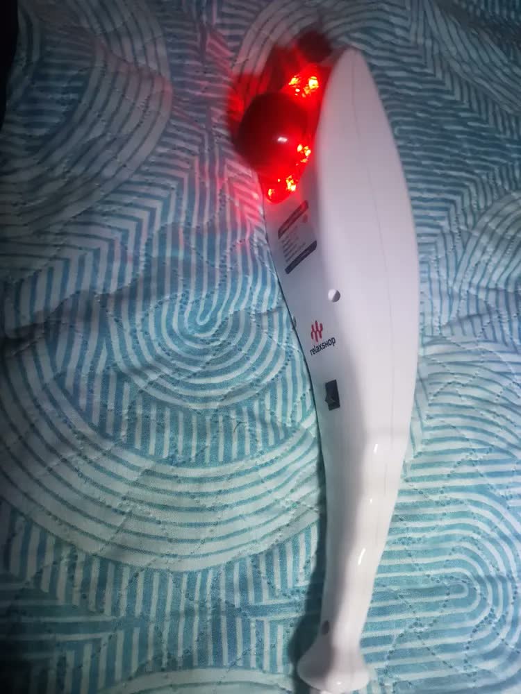 foto de Massageador elétrico portátil pelo corpo inteiro Relaxshop Profissional branco/vermelho