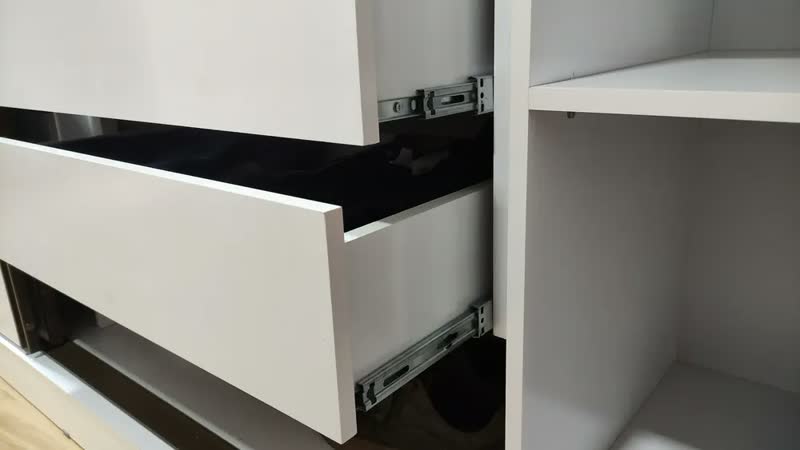 foto de Guarda-roupa Casal MDF 2 Portas Corrediças Branco 6 Gavetas Móveis Lopas