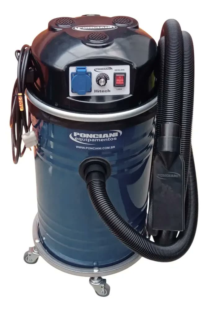 Ponciani Hitech 2200 aspirador industrial tambor 50L azul