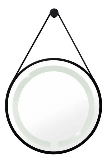 Espelho Redondo Salao Iluminado Led Com Alça 60cm