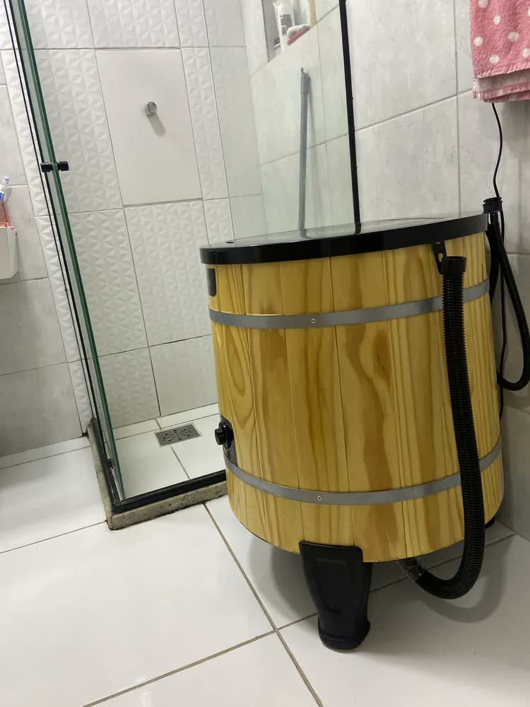 foto de Máquina de lavar semi-automática Wanke hasta 5kg - marrom/preto