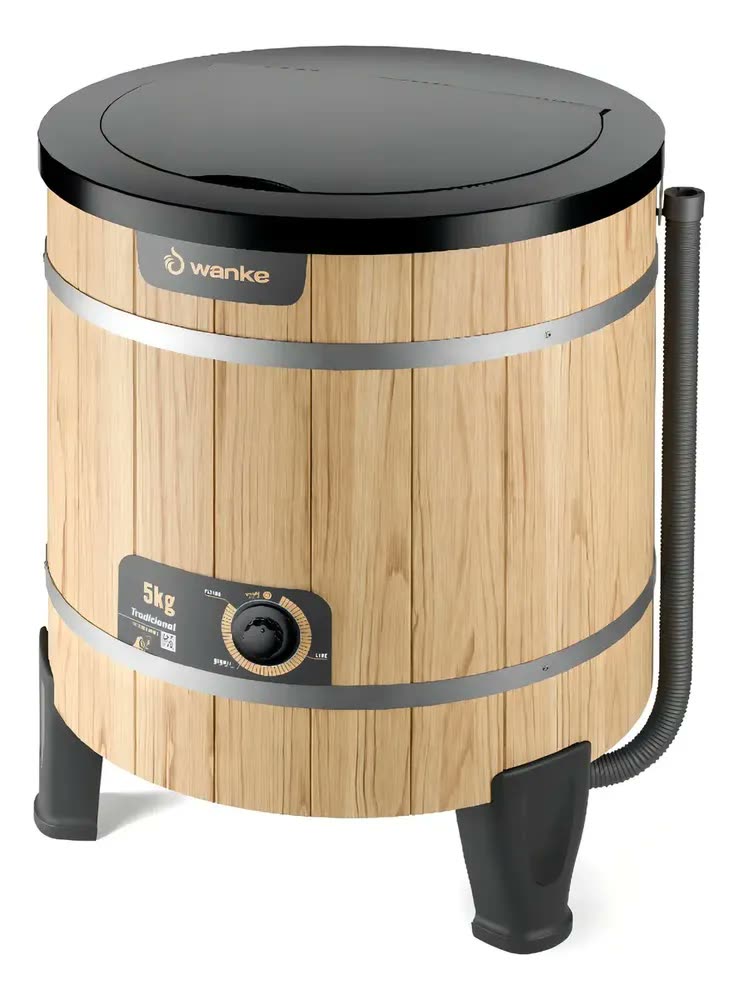 Máquina de lavar semi-automática Wanke hasta 5kg - marrom/preto
