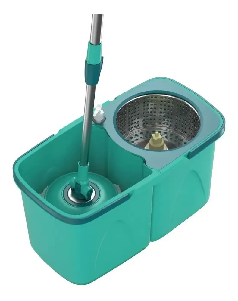 Mop Giratório Pró Com 2 Refis 9 Litros Flash Limp Verde