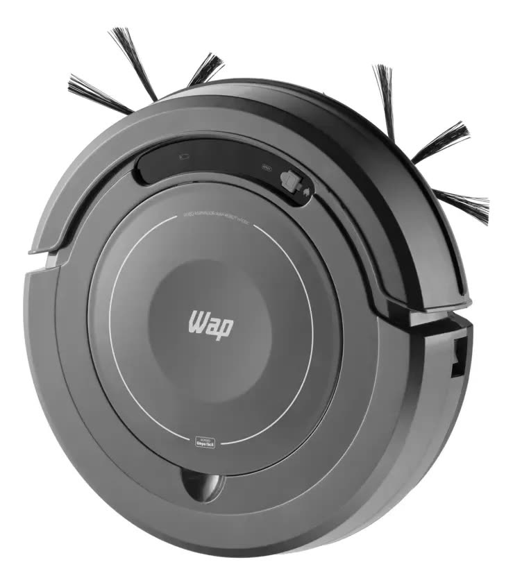 foto de Robô Aspirador de Pó WAP ROBOT W100C - 3 em 1 Varre Aspira e Passa Pano, Sensor Antiqueda e de Impacto
