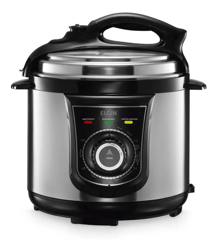 Panela De Pressão Elétrica Elgin 4 Litros Segura 840w Preto