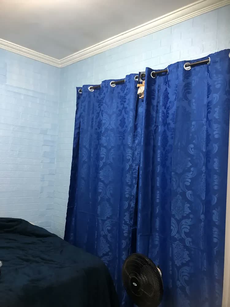 foto de Cortina Sala Quarto Luxo Jacquard 3,00x2,80 Semi Blackout