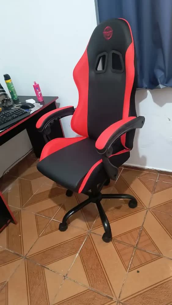 foto de Cadeira de escritório TGT Heron TGT-HR gamer preta com estofado de couro sintético