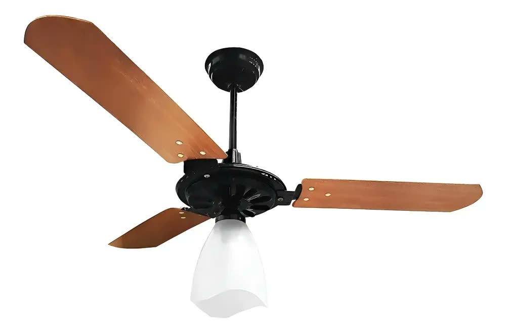 Ventilador de Teto Silencioso Ventex Yris 3 Pás Madeira Diâm 1.10m