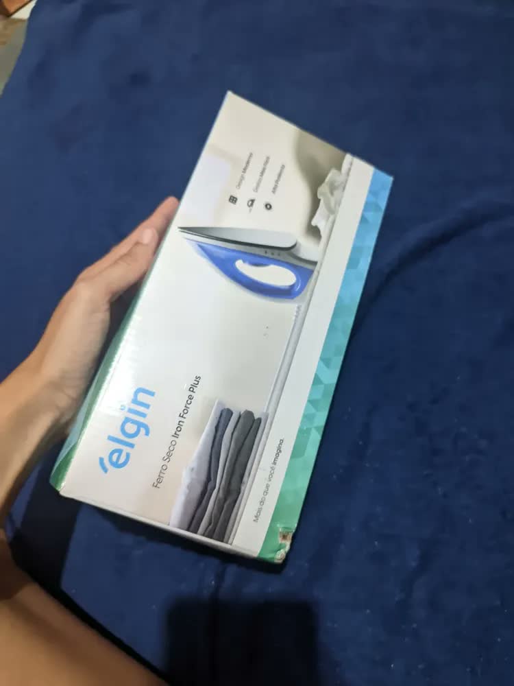 foto de Ferro De Passar Roupas Seco Antiaderente Elgin 110v - Branco