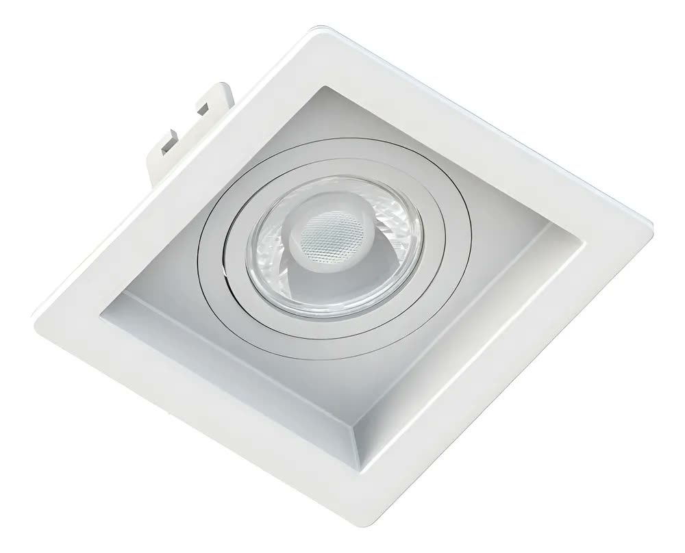 Spot Embutir Quadrado Recuado GU10 para Lâmpada MR16 LED Branco Save Energy