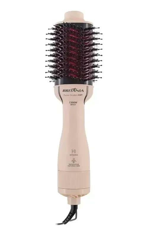 foto de Escova Secadora E Modeladora Britânia 4 EM 1 ANTI FRIZZ BRILHO E MACIEZ BEC07R 1300W 127V/220V
