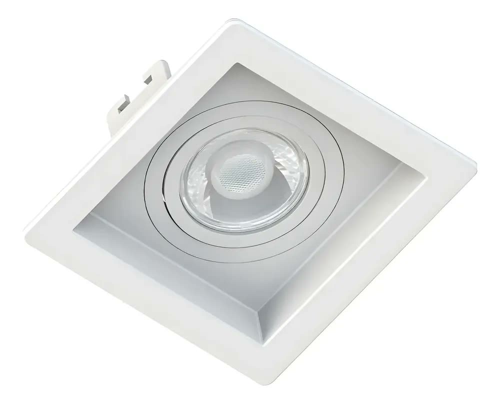 Spot Embutir Par20 Recuado Quadrado Estrutura Branco