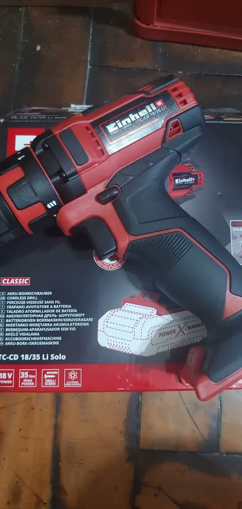 foto de Parafusadeira e Furadeira Einhell TC-CD 18/35 Li sem bateria 550rpm 35nm torque profissional
