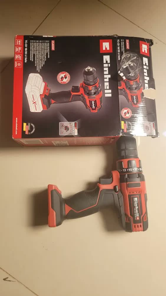 foto de Parafusadeira e Furadeira Einhell TC-CD 18/35 Li sem bateria 550rpm 35nm torque profissional