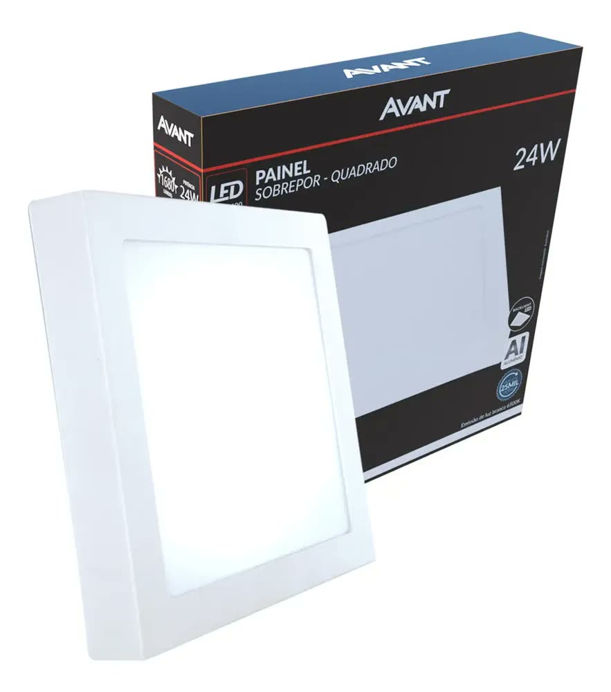 foto de Avant Plafon Led Sobrepor 127/220v Branco 29X29
