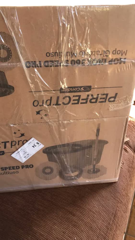 foto de Perfect Mop Inox 360 Pro Balde Giratório Microfibra Limpeza 12L