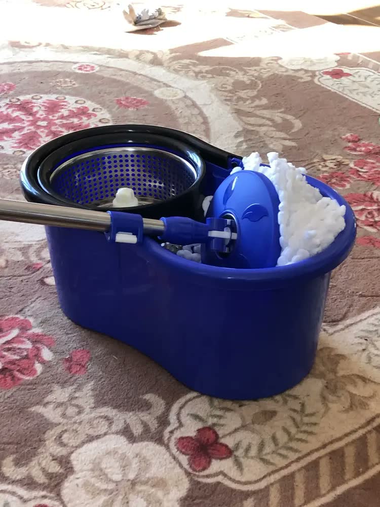 foto de Perfect Mop Inox 360 Pro Balde Giratório Microfibra Limpeza 12L