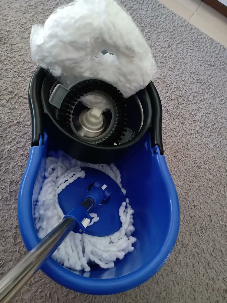 foto de Perfect Mop Inox 360 Pro Balde Giratório Microfibra Limpeza 12L