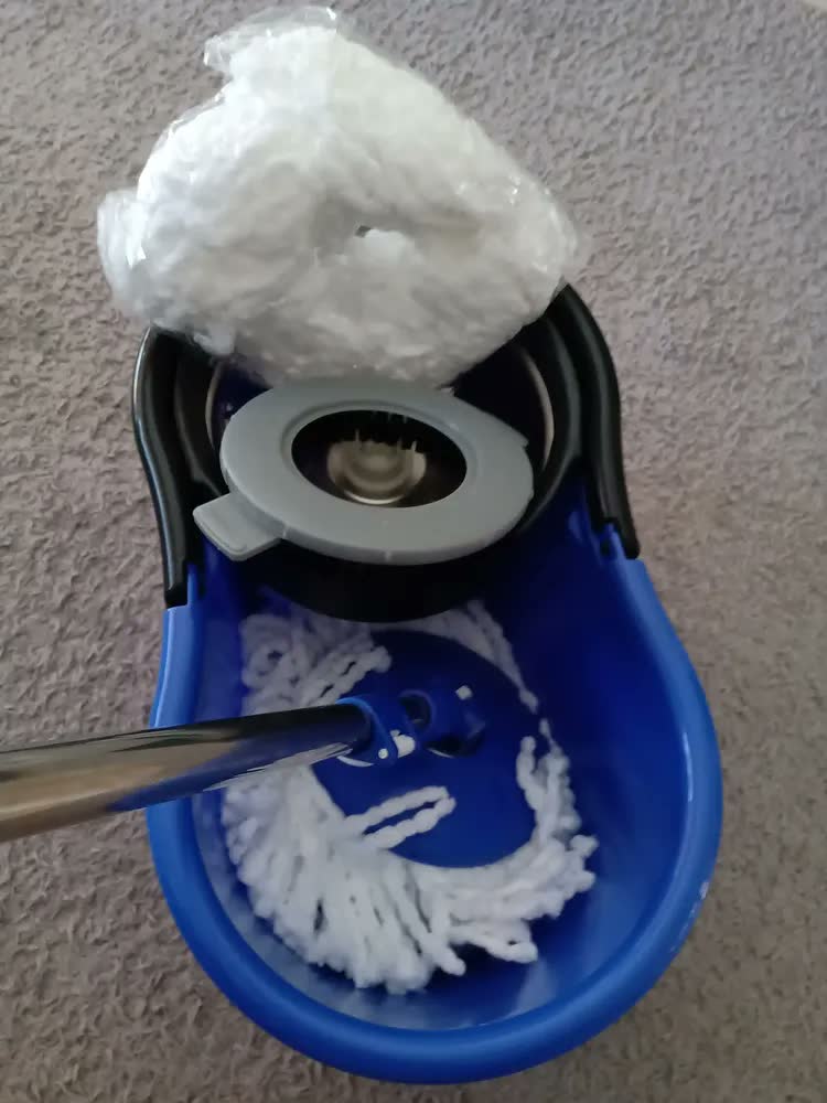 foto de Perfect Mop Inox 360 Pro Balde Giratório Microfibra Limpeza 12L