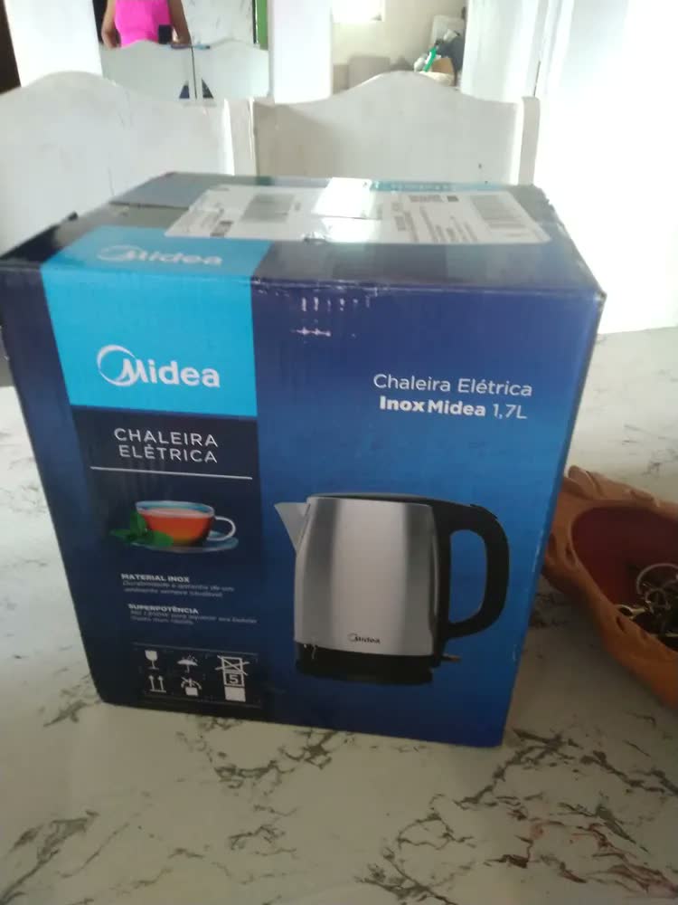 foto de Chaleira Elétrica Inox Midea 1,7 L Cor Cinza