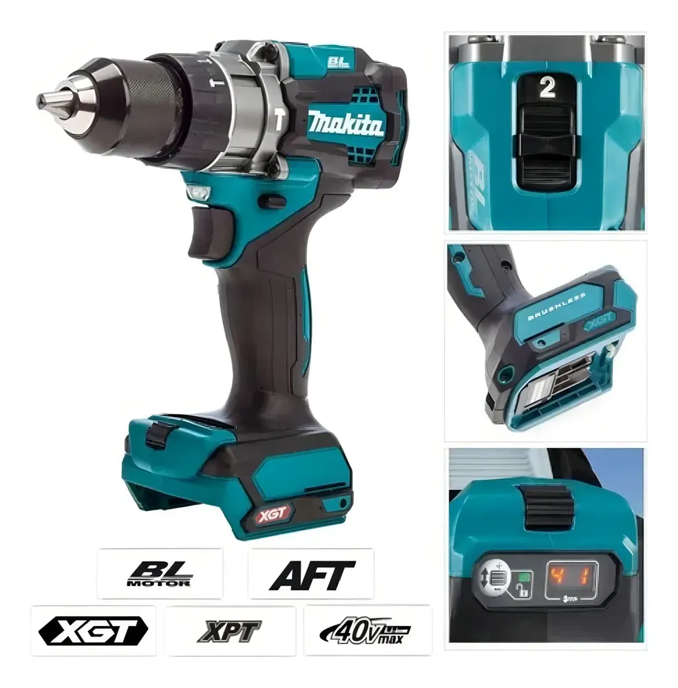 foto de Furadeira martelete parafusadeira sem fio de 12mm Makita HP001GZ SEM BATERIA