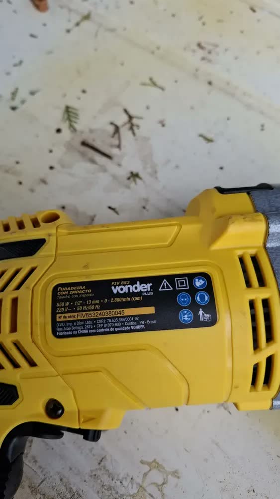 foto de Furadeira De Impacto 1/2 850w Fiv853 Vonder Cor Amarelo